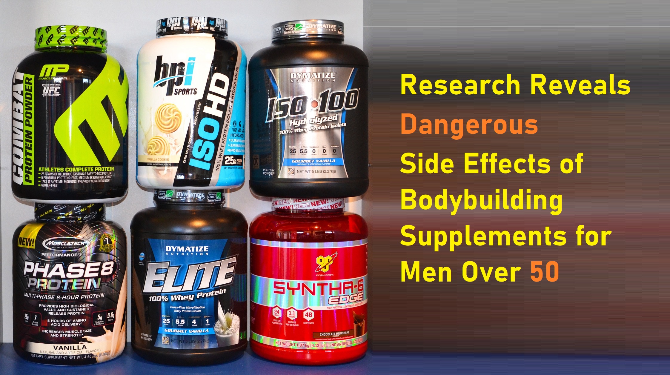 Research Reveals Dangerous Side Effects of Bodybuilding Supplements for Men Over 50; Image by Protein Outlet from Pixabay