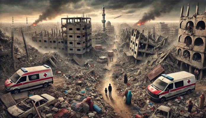 One Year of Genocide Gaza's Devastation in Numbers, Photo DALL·E 2024