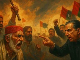 Blood in the Canals Love Affair between Peoples Party and Sindh gets Bitter, Photo AI created by Saeed Minhas