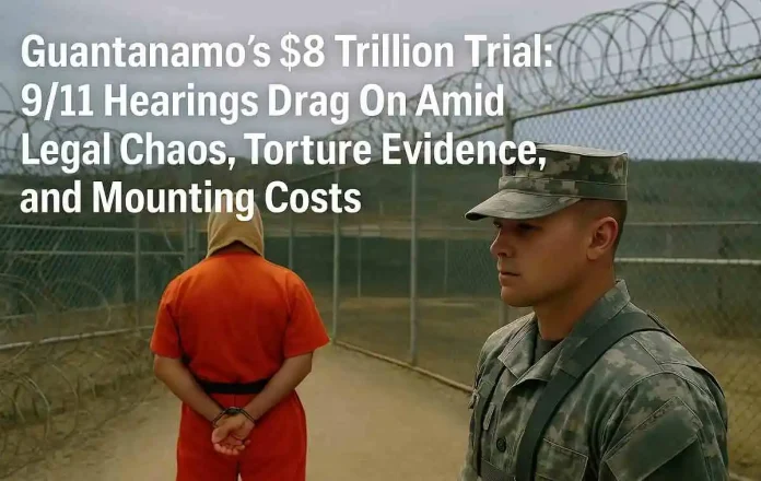 Guantanamo’s Endless 911 Trial High Costs, No Verdict,AI-Generated image designed by Saeed Minhas