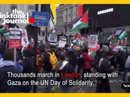 London Solidarity Thousands March for Gaza & UK Hunger Strikers, Photo Think Tank Production - Viory