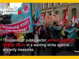 Berlin Public Sector Workers Strike Over Austerity and Pay Cuts, Photo THINK TANK PRODUCTIONS