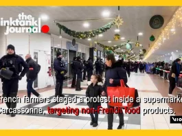 French Farmers Protest EU–Mercosur Deal Inside Supermarket, Photo THINK TANK PRODUCTIONS